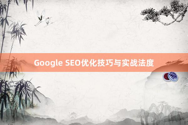 Google SEO优化技巧与实战法度