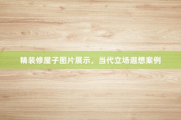精装修屋子图片展示,当代立场遐想案例